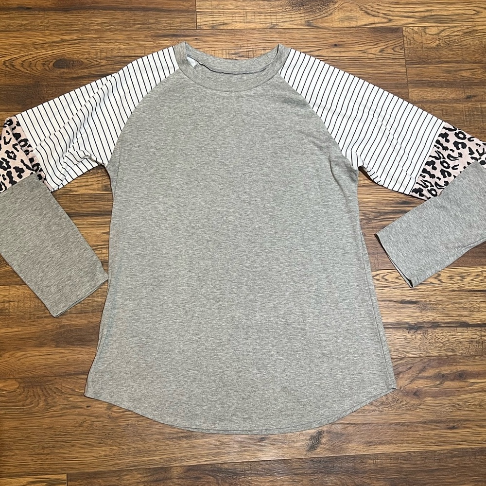 Striped Long Sleeve Top Size Large